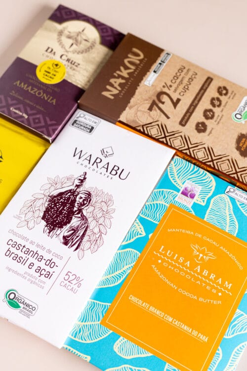 kit com chocolates de sabores da Amazônia