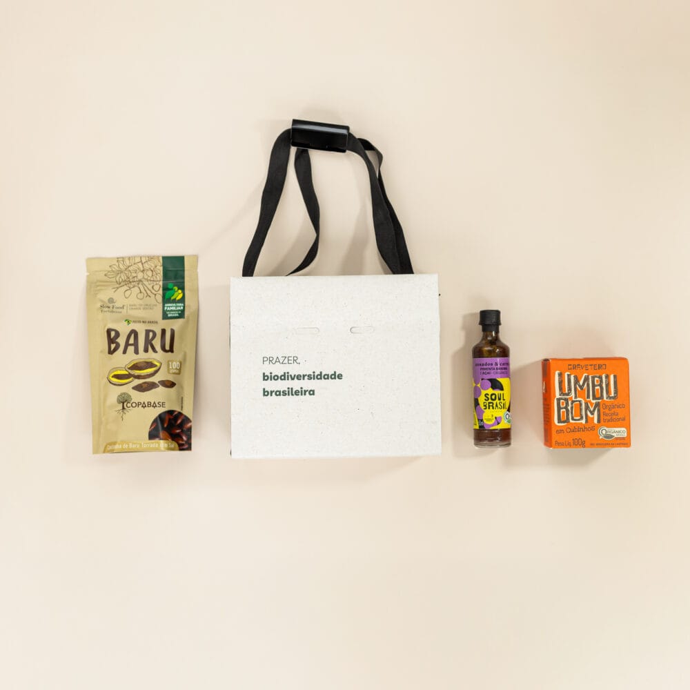 brinde sustentável com doce de umbu, castanha de baru e molho de pimenta