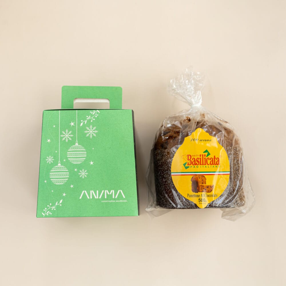 brinde sustentável com chocotone artesanal