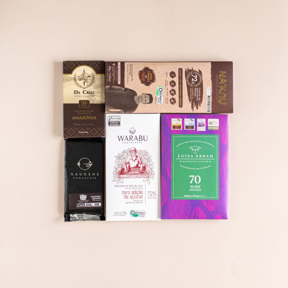 kit com chocolates intensos da Amazônia