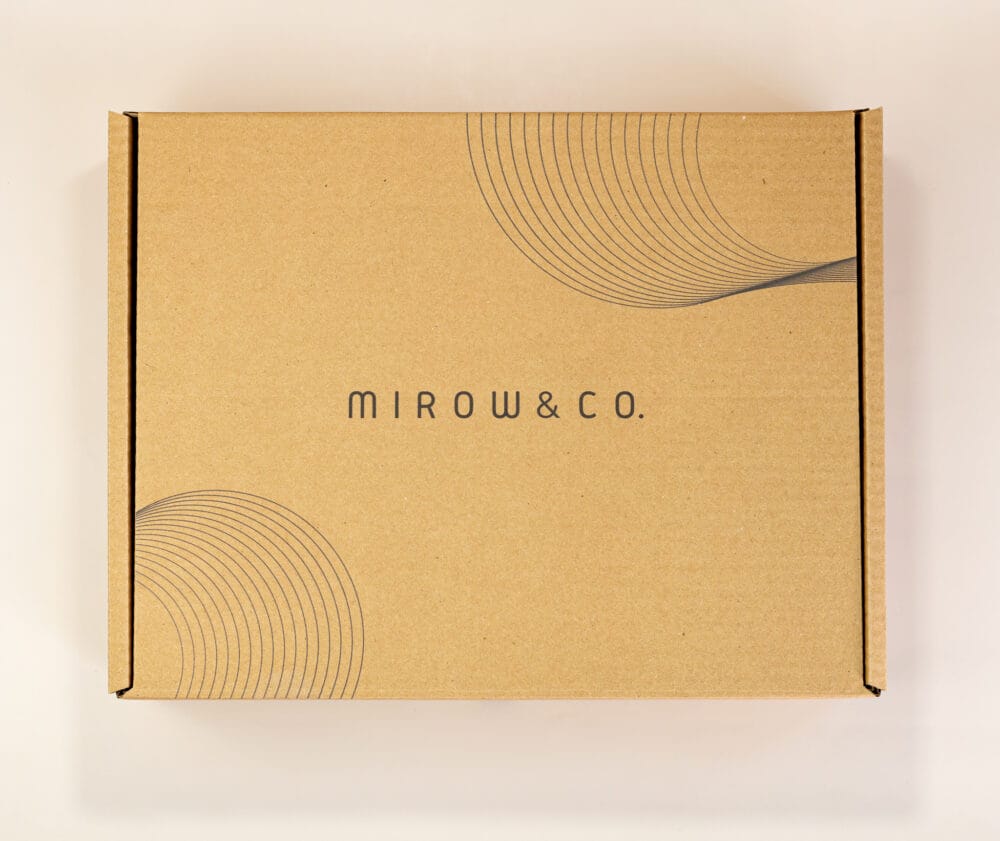 presente mirow&co colaboradores caixa personalizada papelão reciclado