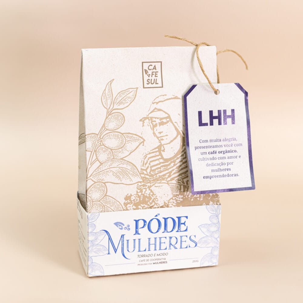 café feminino póde mulheres com tag brinde LHH