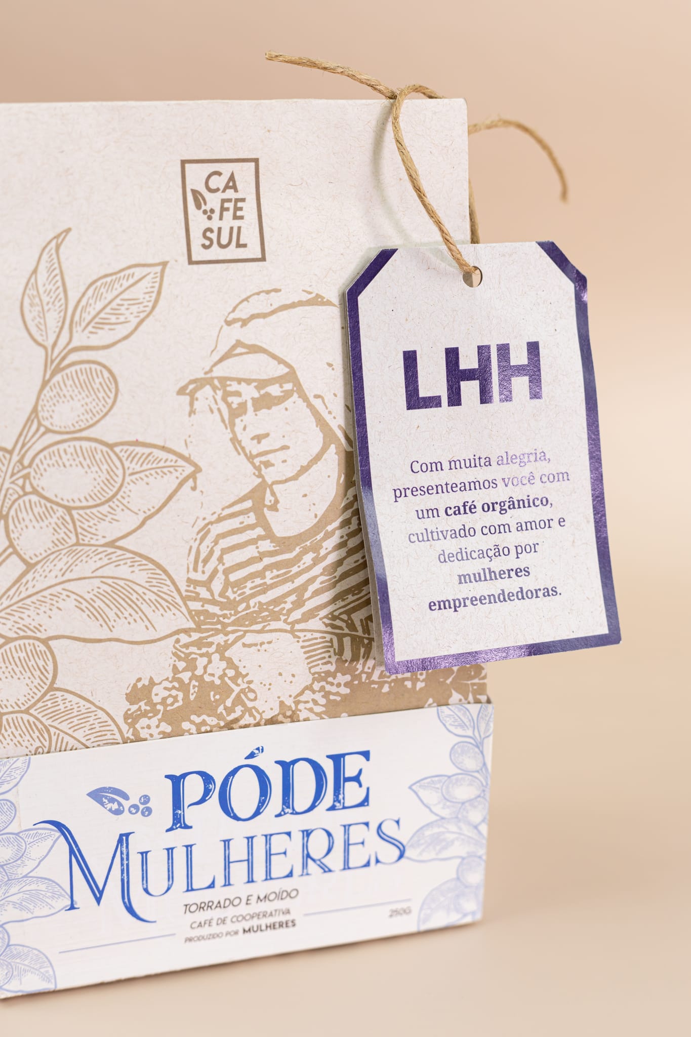 café feminino póde mulheres com tag brinde LHH