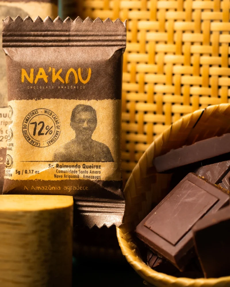 chocolate 72% cacau feito por pequenos produtores na Amazônia